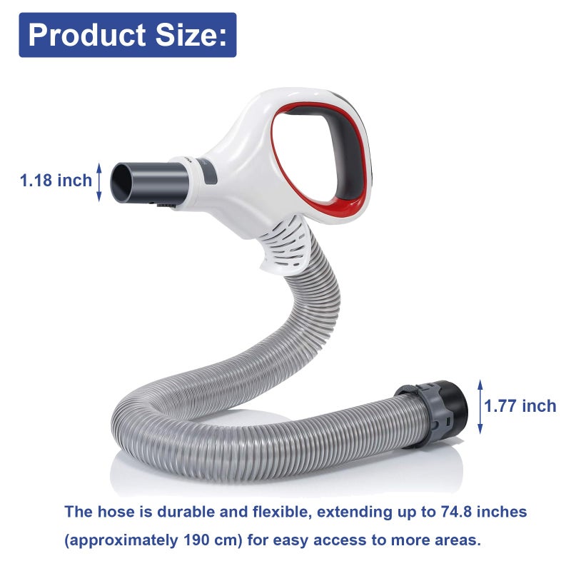 LesinaVac Upgraded Replacement Shark Rotator Hose Handle Compatible with Shark Rotator Professional Lift-Away NV500, NV501, NV502, NV503, NV504, NV505, NV510, NV520, NV552, UV560, Red(Only Models Listed Below) - Image 3